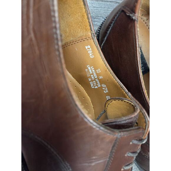 Bostonian Men's Brown Leather Cap Toe Oxfords Shoes #27849 Size 10H - Picture 9 of 9